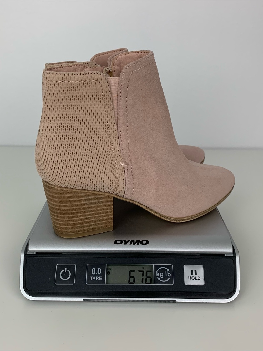 Ankle Boots Suede Leather Aldo Pink Chunky Heel Sz 6.5 US Romantic Light Fairy - Picture 16 of 16